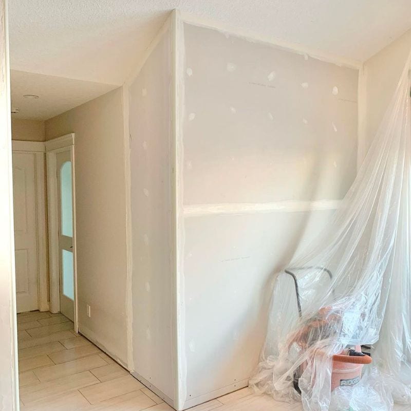 Completed drywall project for a home in Edmonton, demonstrating our expertise as a residential drywall company.